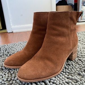 Madewell suede brown booties size 8